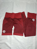 Admit To Be Fit Leggings and Shorts In Maroon