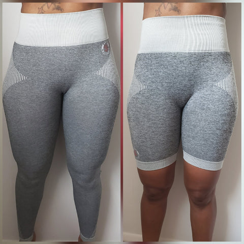 Admit To Be Fit Leggings and Shorts In Grey